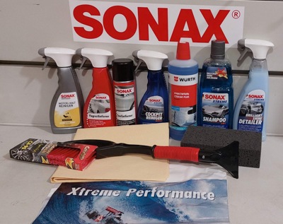 Набор автокосметики SONAX + WURTH ( 10 прредметов) - фото1 Набор автокосметики SONAX + WURTH ( 10 прредметов) - фото1