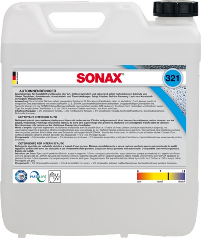 Средство для чистки салона автомобиля SONAX 321605, Объем 10 л. - фото1