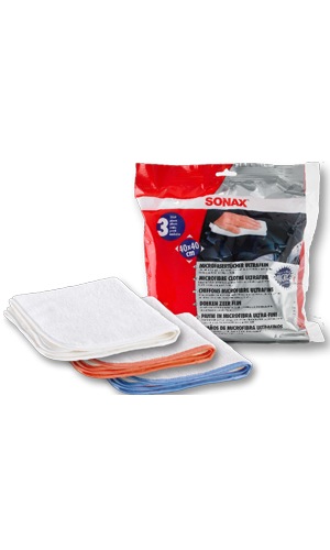 Салфетки из микрофибры для финишной обработки ( 3 шт) 40х40, SONAX 450700 - фото1