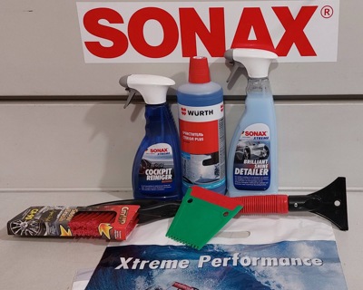 Набор автокосметики SONAX + WURTH ( 5 прредметов) - фото1 Набор автокосметики SONAX + WURTH ( 5 прредметов) - фото1