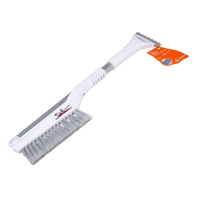 Щетка от снега и льда с плоской телескоп.рукояткой с мягкой распушённой щетиной + скребок (60-88 см), арт.AB-R-10R - фото1 Щетка от снега и льда с плоской телескоп.рукояткой с мягкой распушённой щетиной + скребок (60-88 см), арт.AB-R-10R - фото1