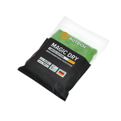 MAGIC DRY Микрофибровое полотенце 50*80 см, зелёное, 600 гр/м2 для сушки авто - фото1