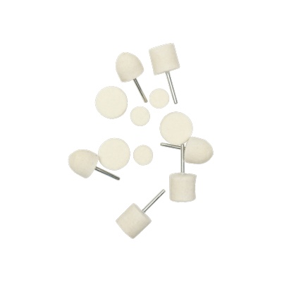 Насадка-войлок для полировки алюминия, хрома и стекла - комплект 12 предметов - фото1 Насадка-войлок для полировки алюминия, хрома и стекла - комплект 12 предметов - фото1