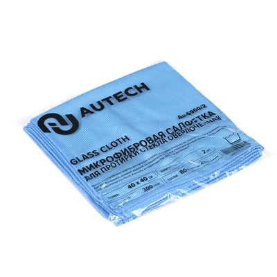 Салфетка для стекол 40х40см, голубая, компл. 2шт, Au Tech - фото1 Салфетка для стекол 40х40см, голубая, компл. 2шт, Au Tech - фото1