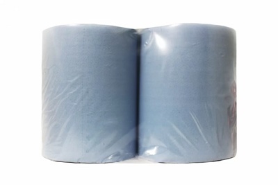 Полотенце протирочное 2сл. 33х35 1000отр. синее - фото2