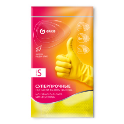 Перчатки латексные. Суперпрочные. Пара. Желтые. M