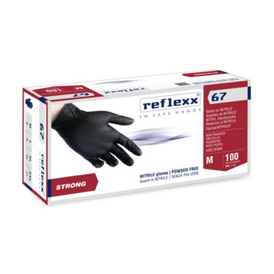 Одноразовые перчатки нитриловые химостойкие. Reflexx R67-XXL. 5,5 гр. Толщина 0,11 мм. R67-XXL